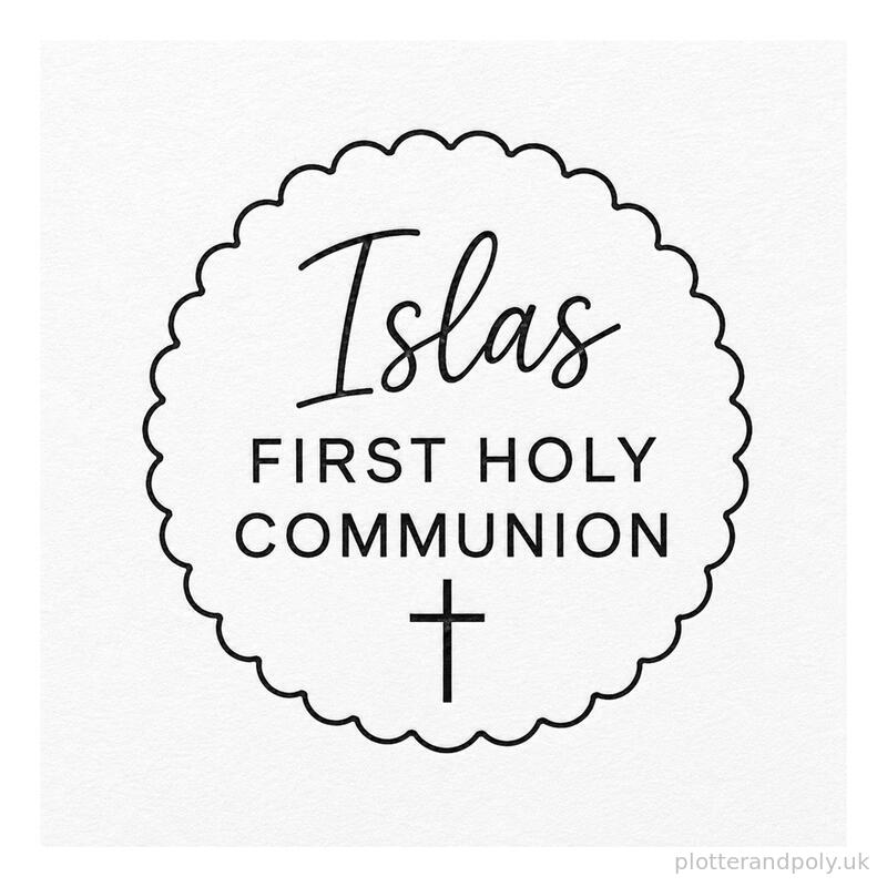 Isla's First Holy Communion cookie cutter design