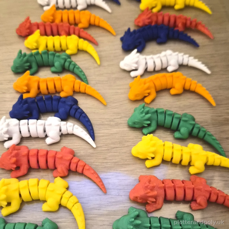 3D printed articulated dinosaurs