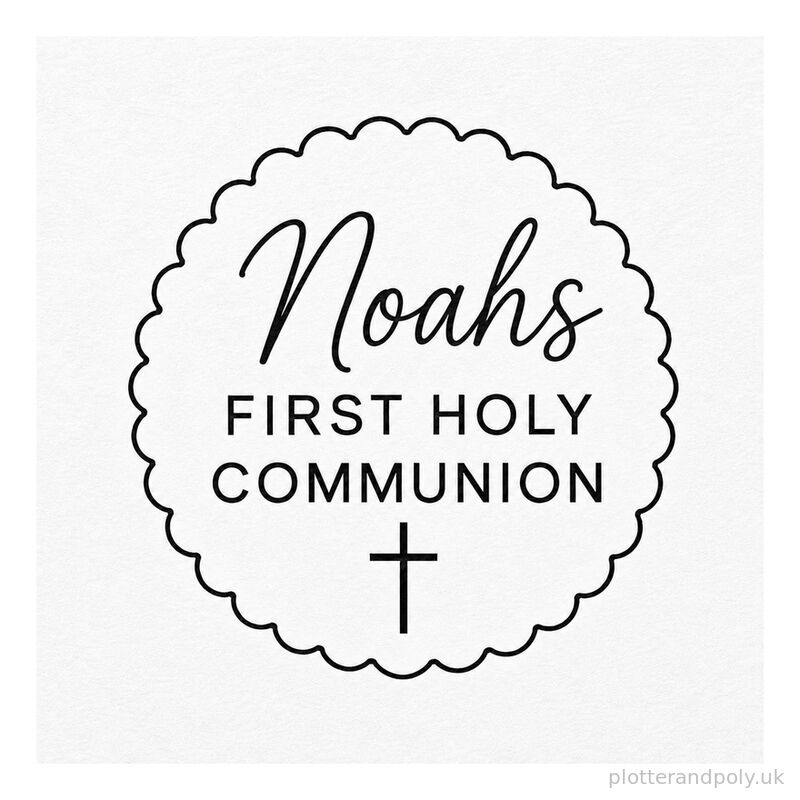 Noah's First Holy Communion cookie cutter design