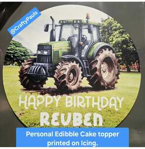 Personalised edible cake topper